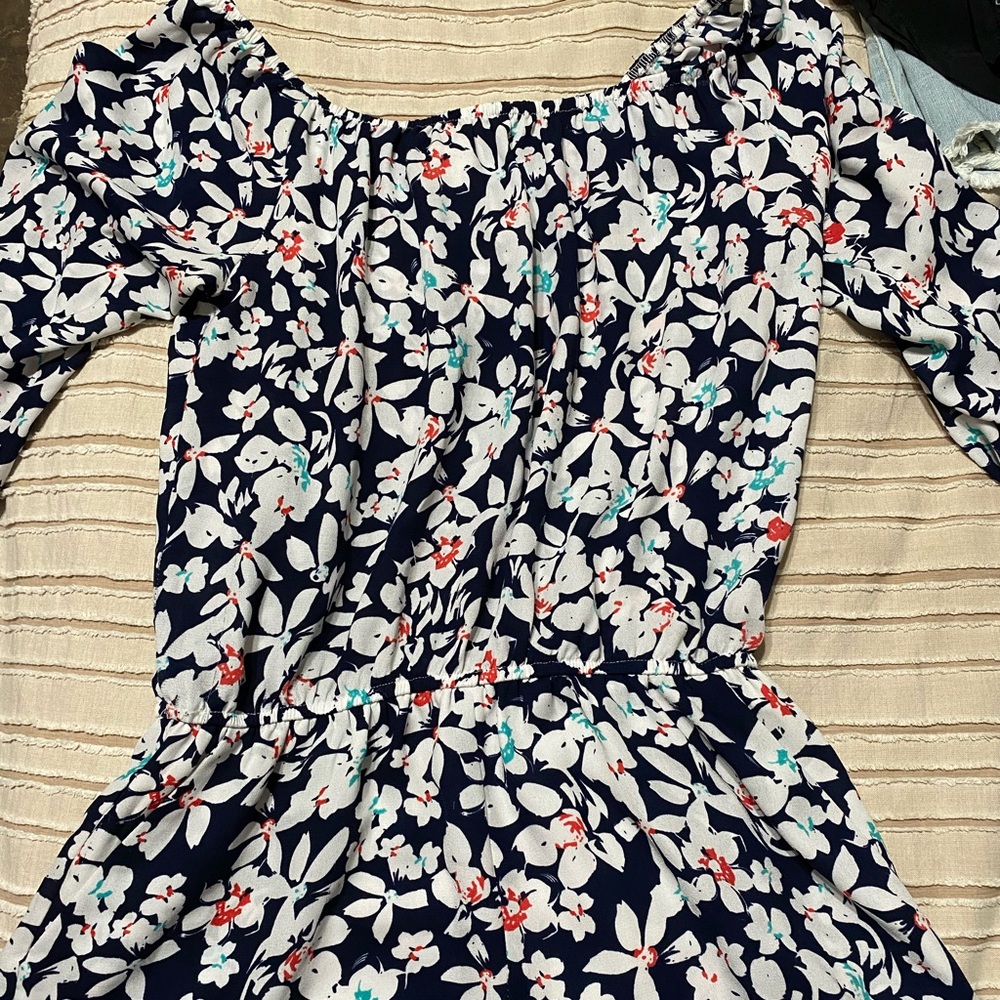 Flower shorts romper